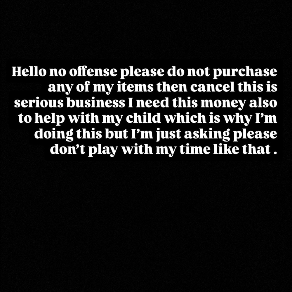 Text Notice for Serious Buyers Only